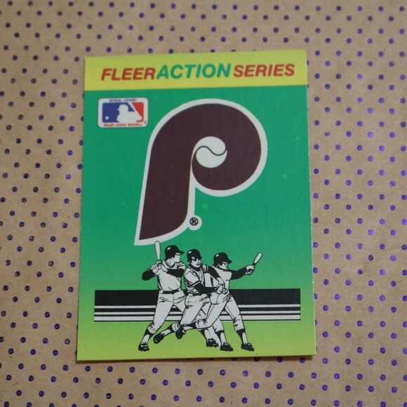 1990 Fleer Action Philadelphia Phillies Baseball Card - Picture 1 of 2